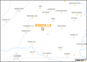 map of Hiseville