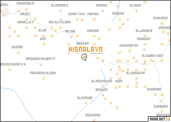 map of Ḩişn al ‘Ayn