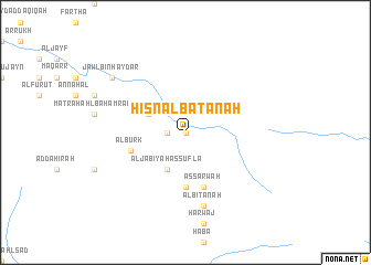 map of Ḩişn al Baţānah
