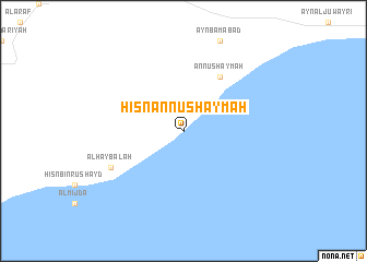 map of Ḩişn an Nushaymah