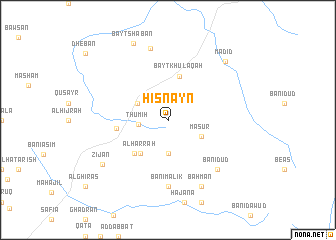 map of Ḩişnayn