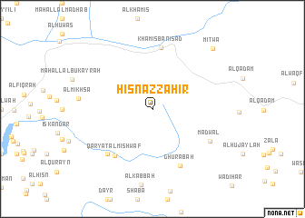 map of Ḩişn az Zāhir