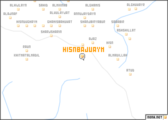 map of Ḩişn Bā Ju‘aym