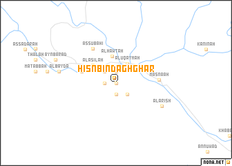 map of Ḩişn Bin Daghghār