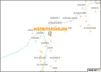 map of Ḩişn Bin Şanhājah