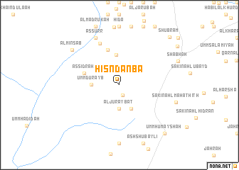 map of Ḩişn Danba‘