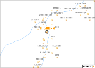 map of Ḩişn Ḑaw‘