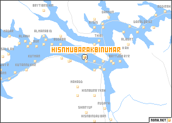 map of Ḩişn Mubārak Bin ‘Umar