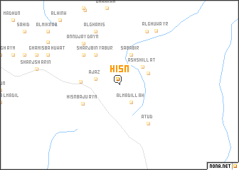 map of Ḩişn