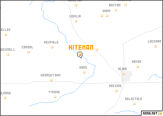 map of Hiteman