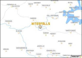 map of Hites Falls