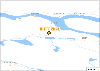 map of Hitterdal