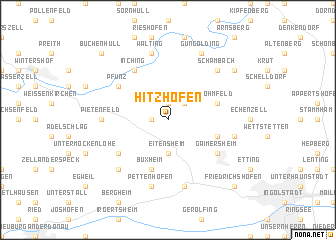 map of Hitzhofen