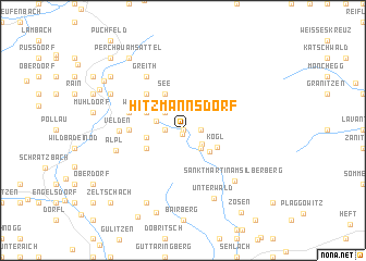 map of Hitzmannsdorf