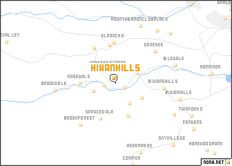 map of Hiwan Hills