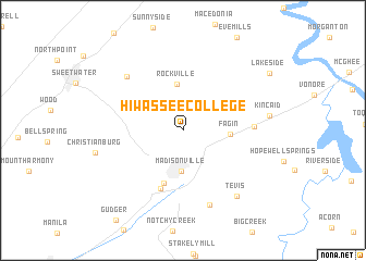 map of Hiwassee College