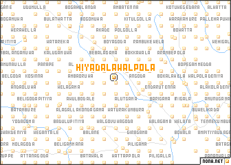 map of Hiyadala Walpola