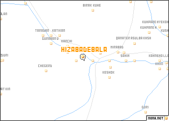map of Hīzābād-e Bālā