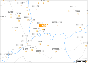 map of Hīzān