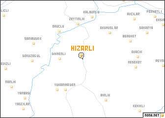 map of Hızarlı