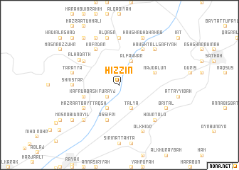 map of Ḩizzīn