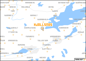 map of Hjällsnäs