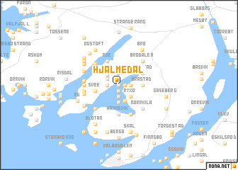 map of Hjälmedal