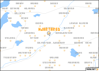 map of Hjärtared