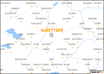 map of Hjärttorp