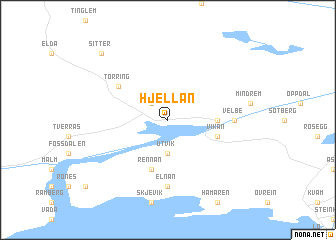 map of Hjellan