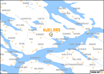 map of Hjelmås