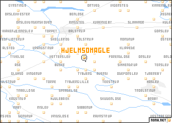 map of Hjelmsømagle