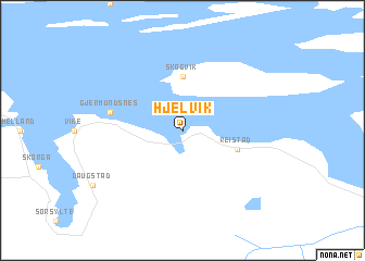 map of Hjelvik