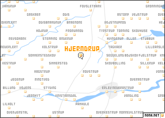 map of Hjerndrup