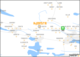 map of Hjorsta