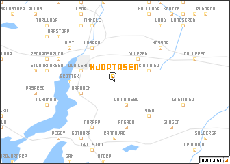 map of Hjortåsen