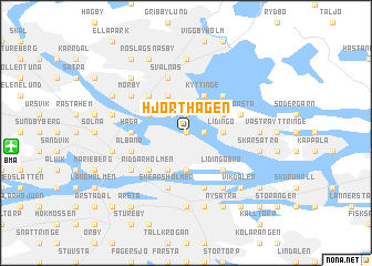 map of Hjorthagen