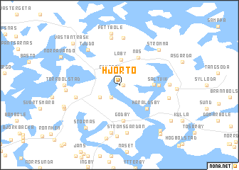 map of Hjortö