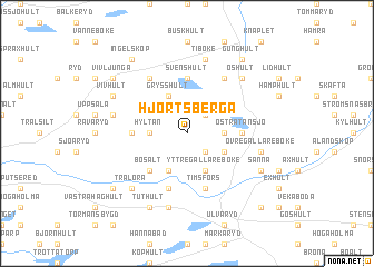 map of Hjortsberga