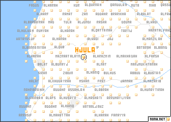 map of Ḩjūlā