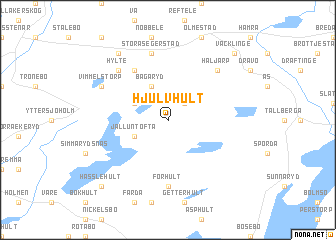 map of Hjulvhult