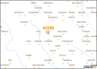 map of Hkè-bè