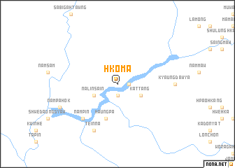 map of Hkoma