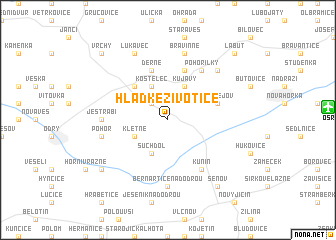 map of Hladké Životice