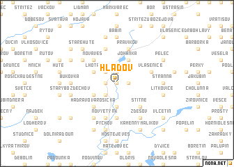 map of Hladov