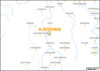 map of Hlaingkawe