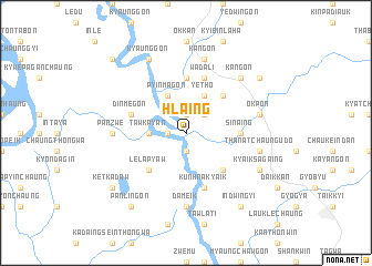 map of Hlaing