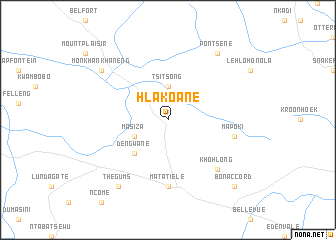 map of Hlakoane