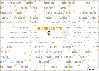 map of Hlásná Lhota