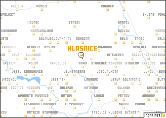 map of Hlásnice